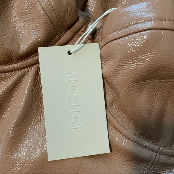 NWT Meshki Tan leather dress - Picture 4 of 5